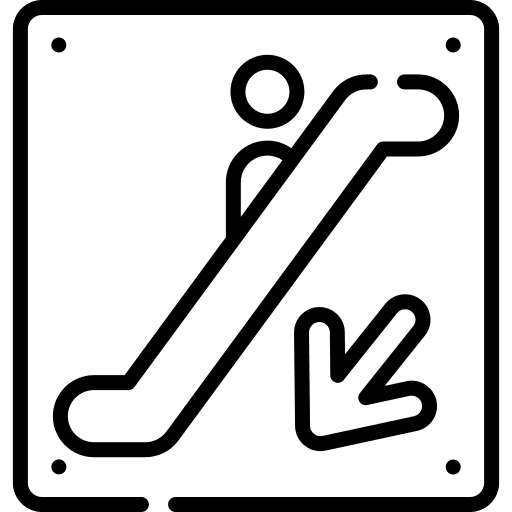 Escalator stair symbol escalator icon