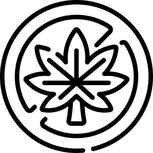 No drugs forbidden marijuana no drugs icon