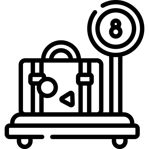 Scale area suitcase limit icon