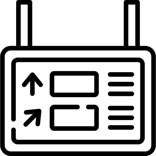 Direction landscape leisure road icon