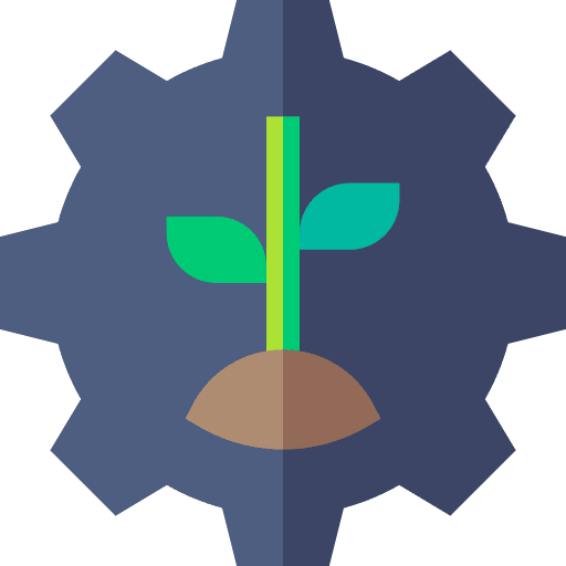 Gear gear sprout agronomy icon