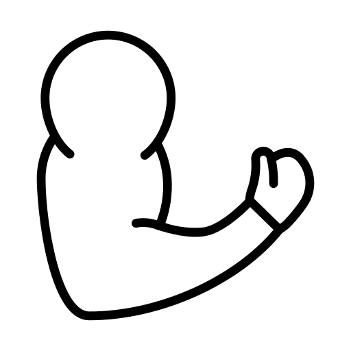 Muscle gym biceps muscle icon