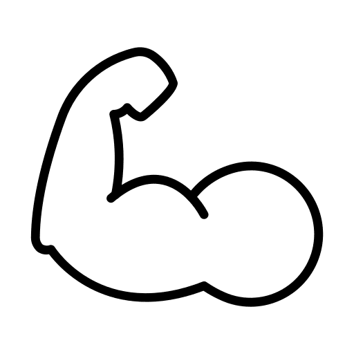 Muscle robust strong gym icon