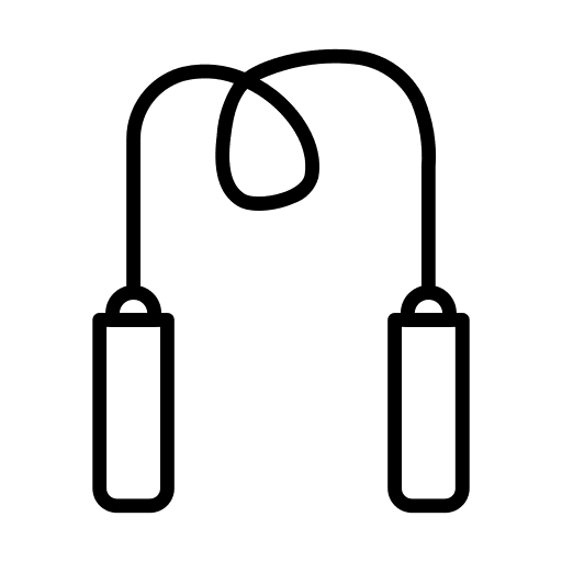 Skipping rope gym sports and competition jump rope icon