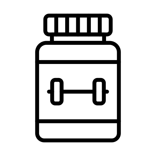 Supplement healthcare and medical protein supplement icon