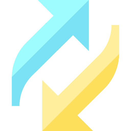 Data transfer navigate exchange up and down arrow icon