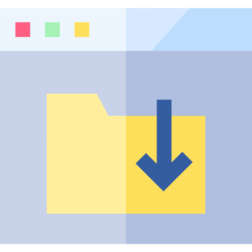 Folder archive down arrow storage icon Folder archive down arrow storage icon