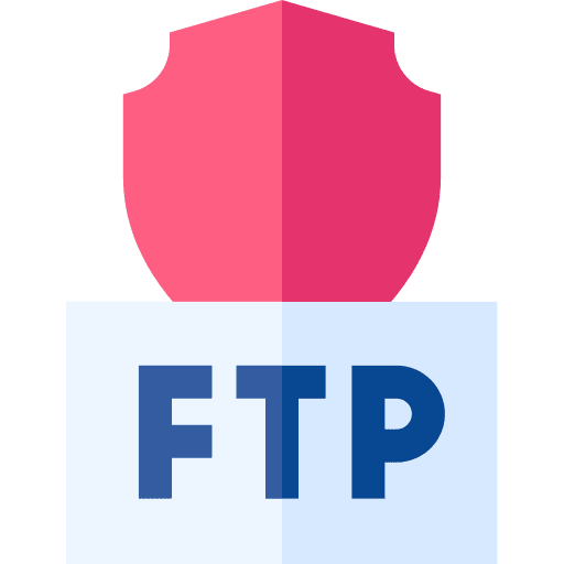 Ftp interface shield file storage icon Ftp interface shield file storage icon