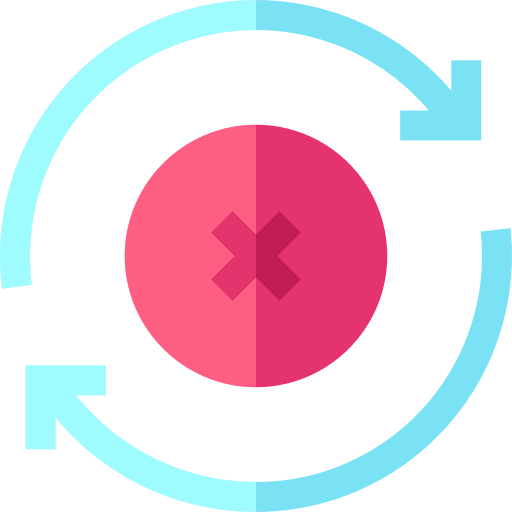 Remove circular arrows cross remove icon Remove circular arrows cross remove icon