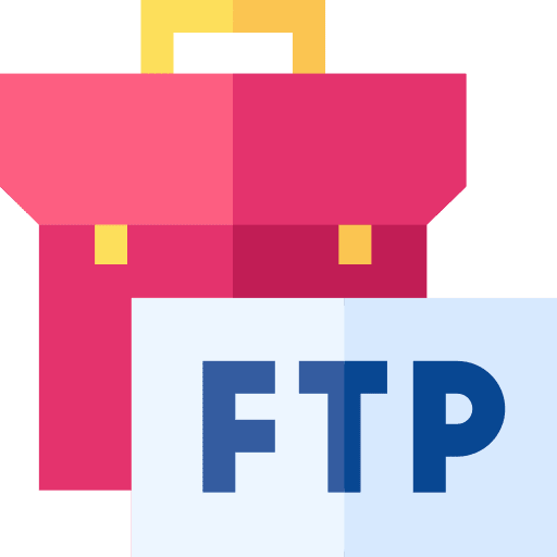 Business ftp file transfer networking icon Business ftp file transfer networking icon