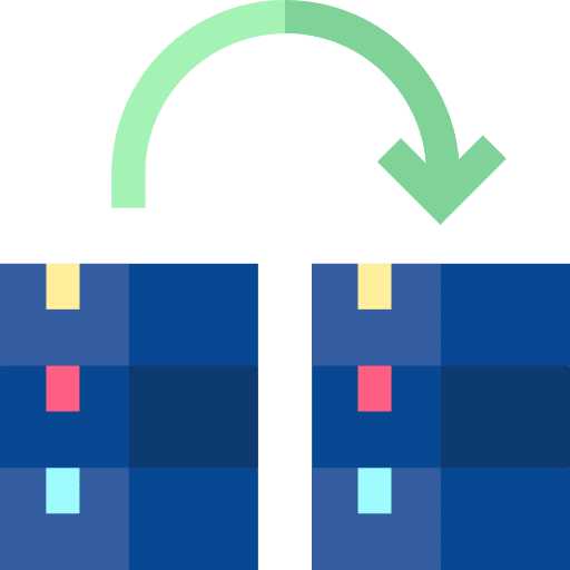 Transfer database arrow transfer icon Transfer database arrow transfer icon