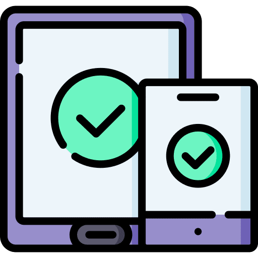 Responsive smartphones electronic seo and web icon Responsive smartphones electronic seo and web icon