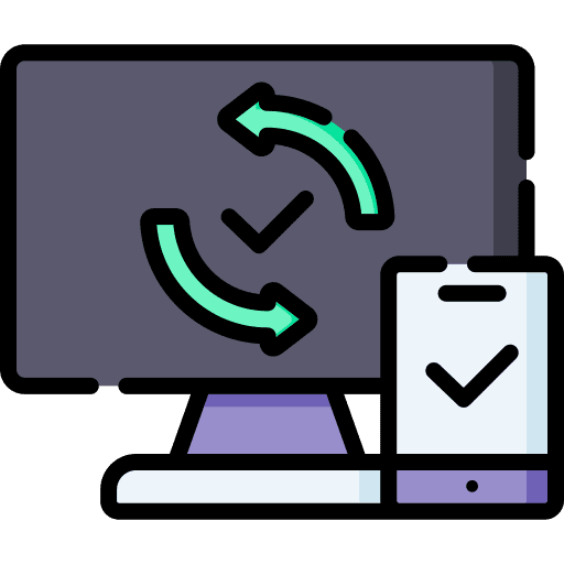 Synchronization synchronization smartphone device icon