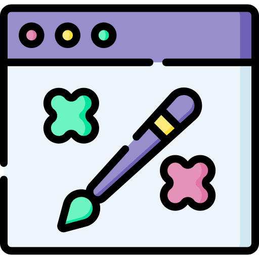 Web development seo and web art and design web icon