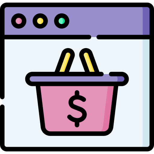 Online shopping website buy computer icon Online shopping website buy computer icon