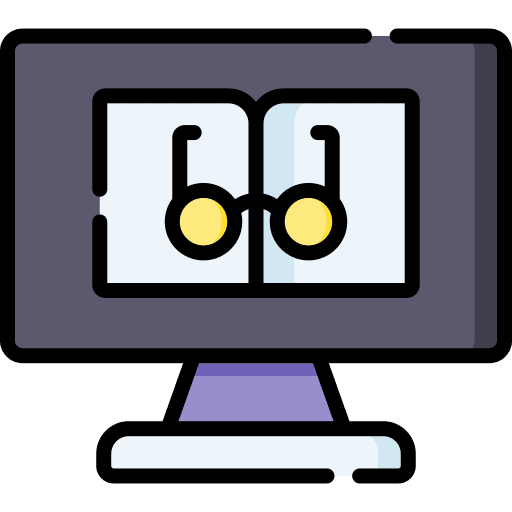 Reading glasses book electronics icon Reading glasses book electronics icon