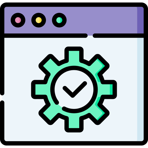 Settings seo and web seo checkmark icon Settings seo and web seo checkmark icon