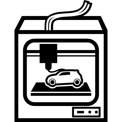 3d printer tool printing a car tools car prints icon