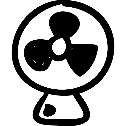 Fan hand drawn tool summer refresh hand drawn icon