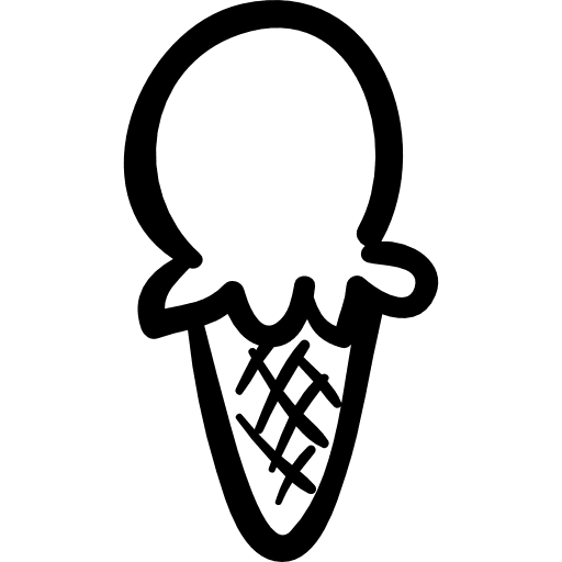 Ice cream hand drawn cone ice cream cone cone food icon