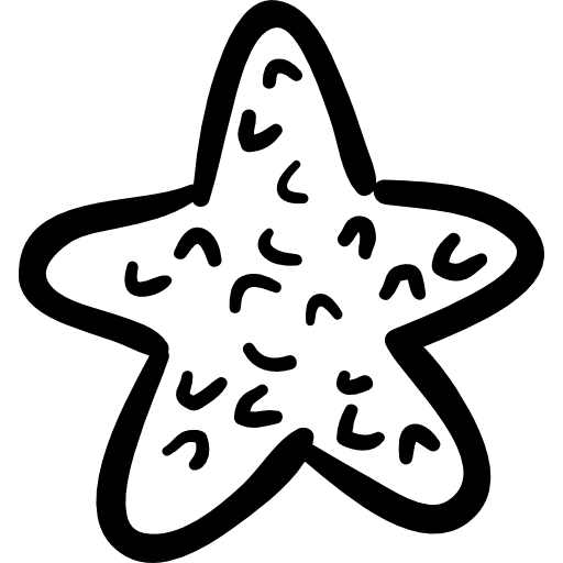 Sea star star fivepointed sea star icon