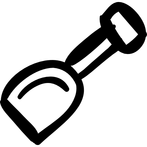 Shovel hand drawn beach toy toy tool beach toy icon