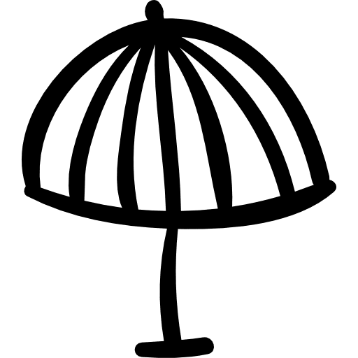 Umbrella hand drawn summer tool hand drawn tools and utensils vacations icon