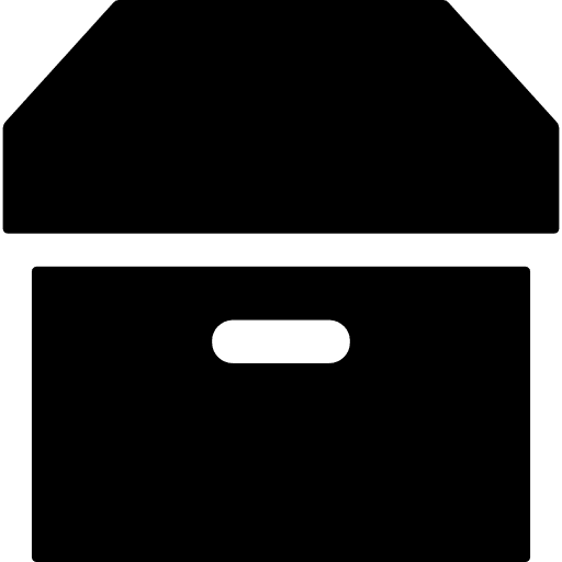 Cardboard box with lid pack package lid icon