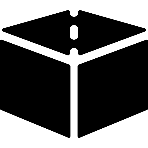 Cardboard box without a lid package pack cardboard icon