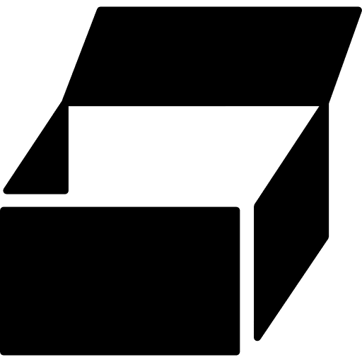 Open cardboard box cardboard box pack icon