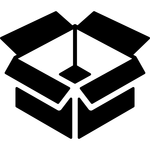 Open cardboard box pack box cardboard icon