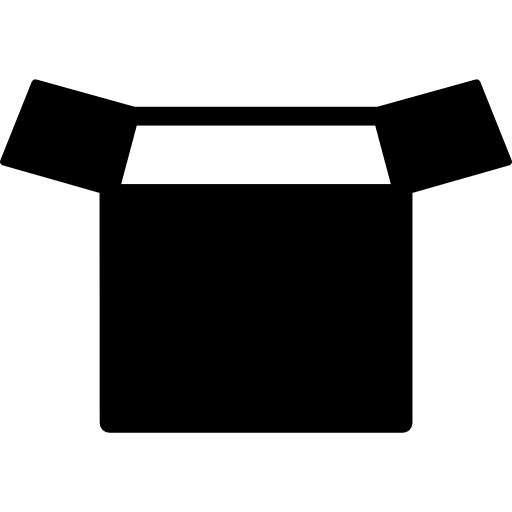 Open cardboard box pack package cardboard icon