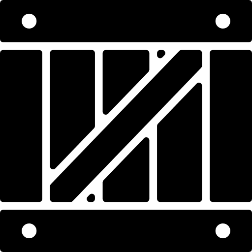 Wooden box packing pack wood icon