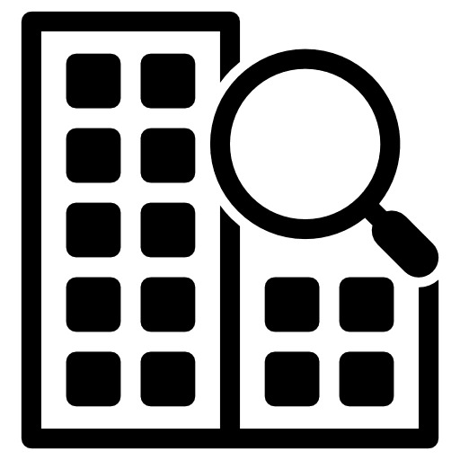 Looking for an apartment buildings apartment search icon