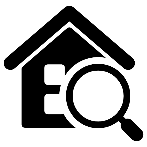 Looking houses magnifying glass house browse icon