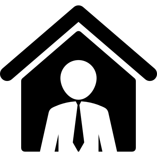 Real state seller people seller shelter icon