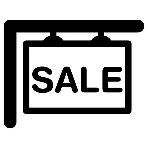 Properties sale sign property real state house icon