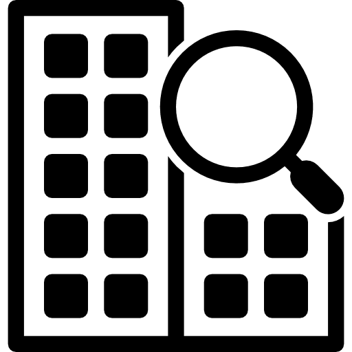 Searching for an apartment buildings searching search icon