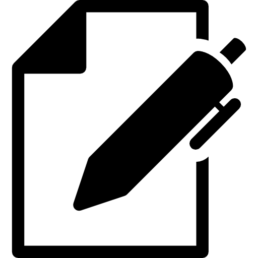 Signing a contract document sign business icon