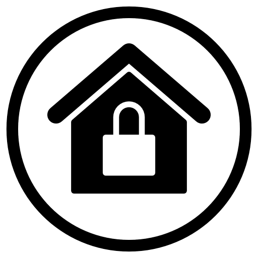 Secure house interface house security system icon