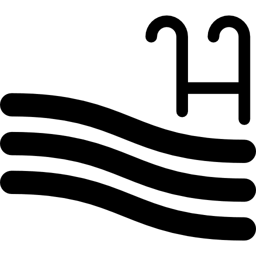 Swimming pool with stairs summer sports swimming icon