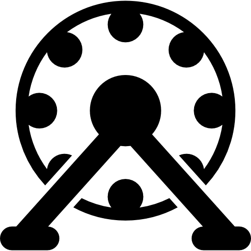 Big wheel amusement park ferris wheel fair icon