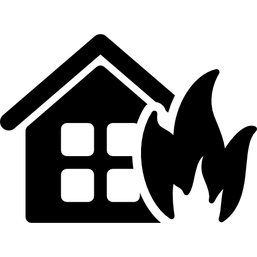 Burning house firemen burning fireman icon