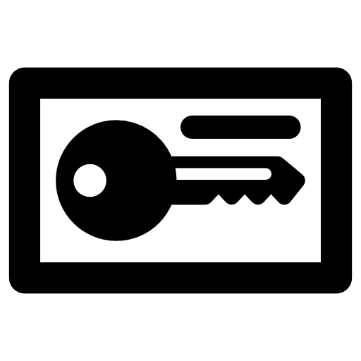 Electronic passkey security system technology security icon