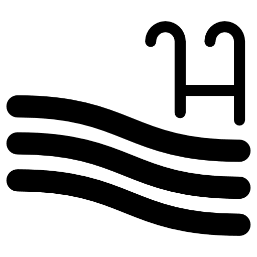 Full swimming pool with stairs summer stairs swimming icon