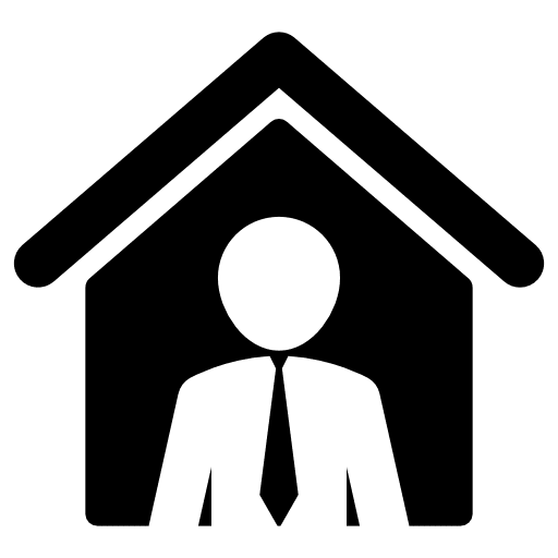 Real estate agent alone seller agent icon