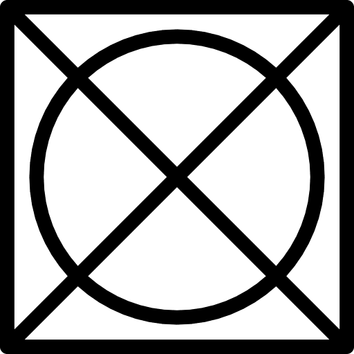 Tumble dryer square circle signs icon
