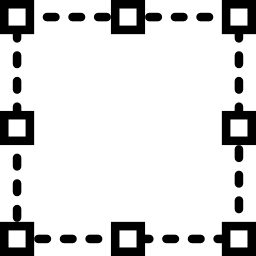 Square multimedia square border icon