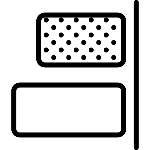 Right alignment graphic design graphic tool interface icon