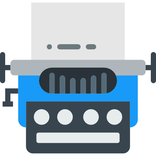 Typewriter typewriter writing tool sheet icon